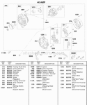 40 Amp Alternator Diagram and Parts List for 432447-0105-E2  Briggs and Stratton Engine